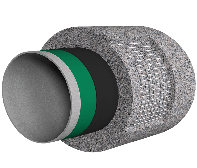 CWC Concrete Weight Coated API 5L Steel Pipe Cement Lining with Wire Mesh