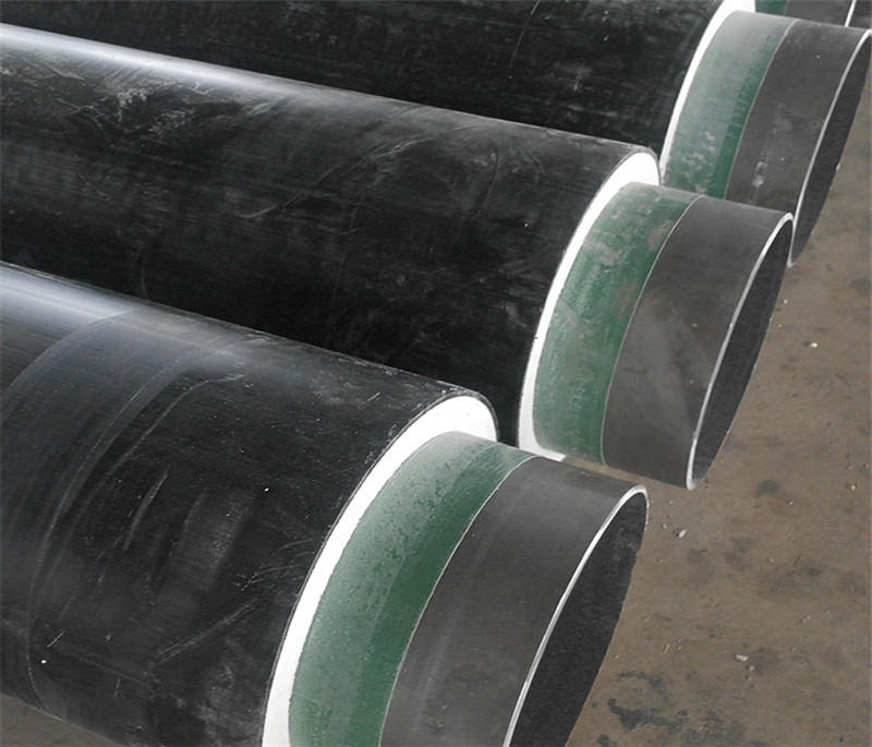 Polyurethane coating foam filled insulation steel pipe with yellow black jacket
